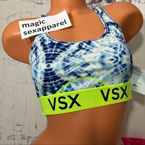 VSX SPORT L LOGO SPORTS BRA TIE DYE NEON RACERBACK